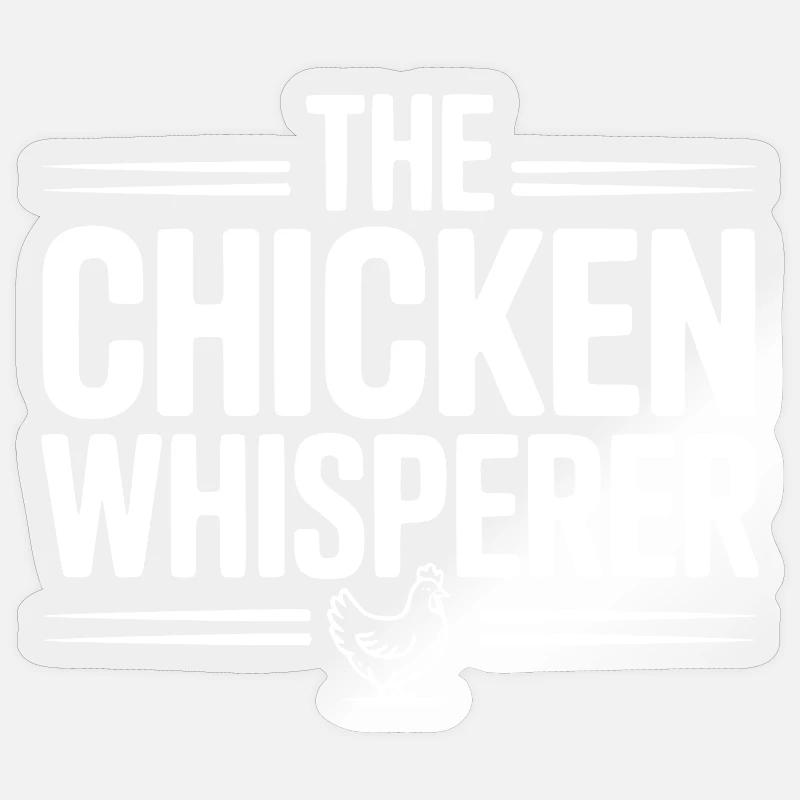 Der Hühnerflüsterer - Sticker Größe S (10 x 10 cm) - Transparent glänzend