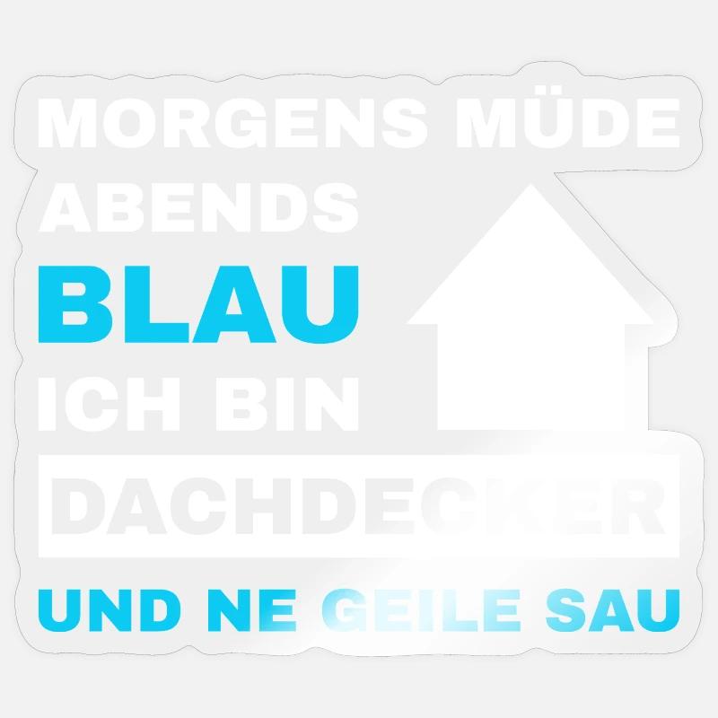 Couvreur Toiture Maître Couvreur - Sticker taille S (10 x 10 cm) - brillant transparent