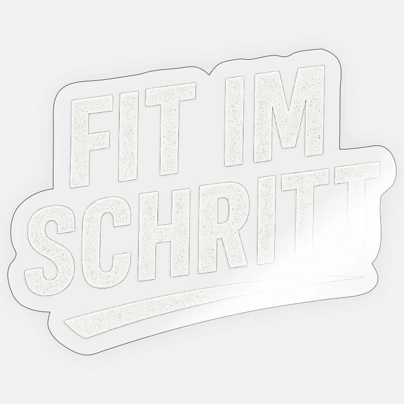 FUELED BY PROTEIN AND RAGE  - Sticker Größe S (10 x 10 cm) - Transparent glänzend