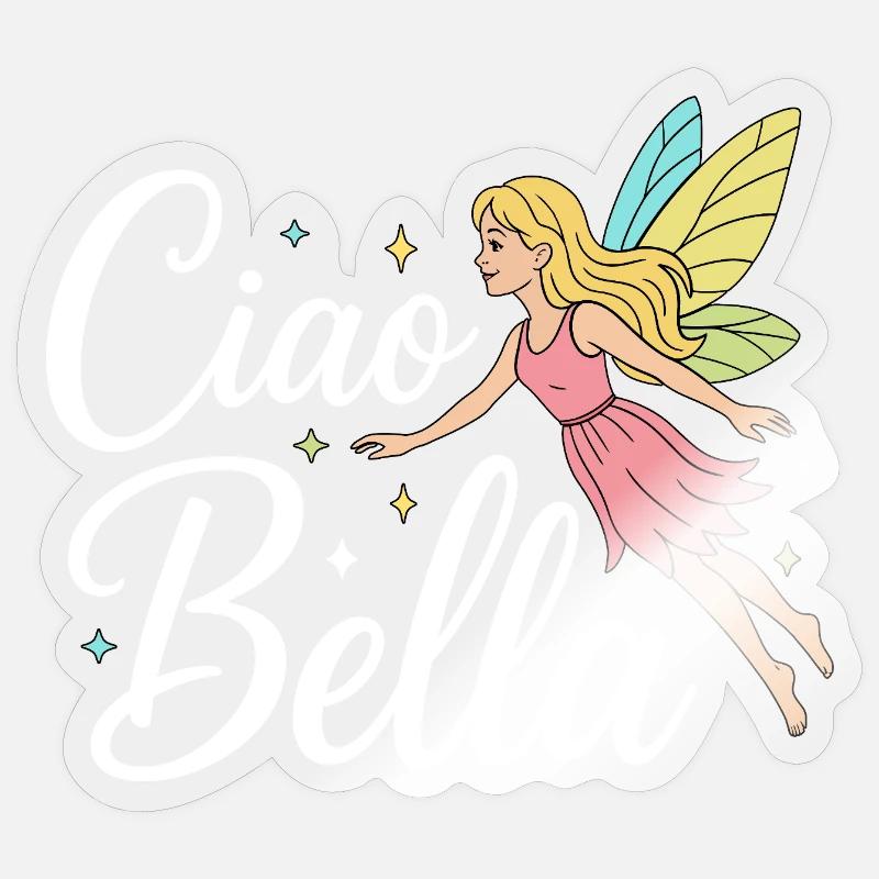 Ciao Bella - Sticker Größe S (10 x 10 cm) - Transparent glänzend