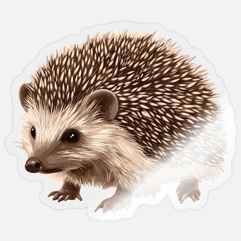 Hedgehog - Sticker size S (10 x 10 cm) - transparent glossy