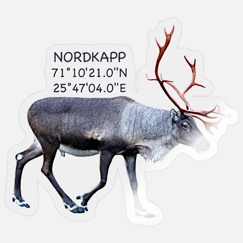 NORTH CAPE - Sticker size S (10 x 10 cm) - transparent glossy