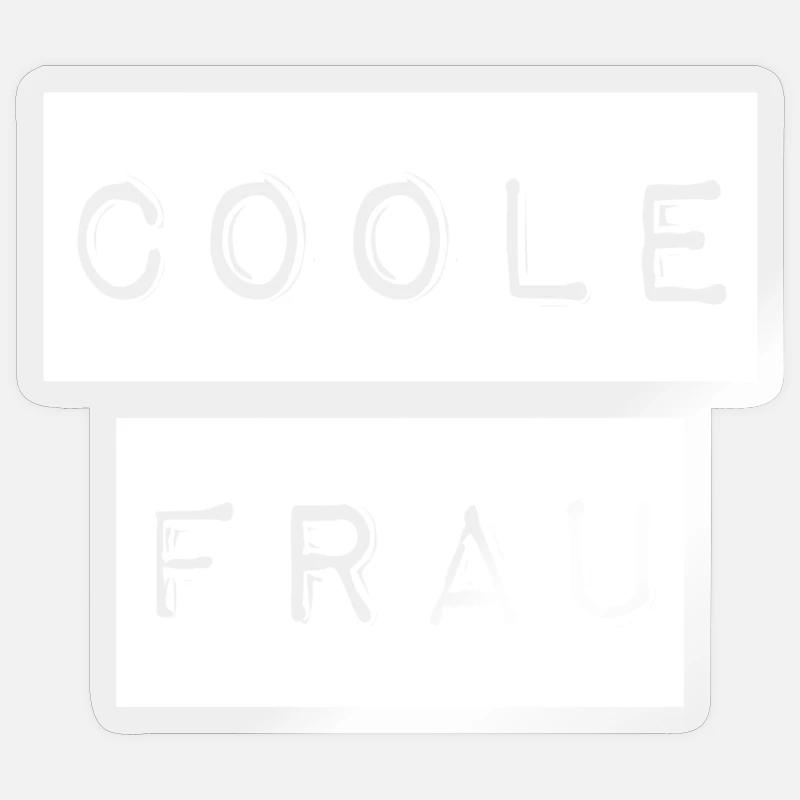 So sieht ein coole Frau aus - Sticker Größe S (10 x 10 cm) - Transparent glänzend