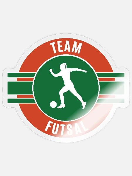 Team Futsal Futsalerin Futsaler Mannschaft Spiel - Sticker Größe S (10 x 10 cm) - Transparent glänzend