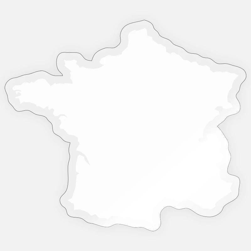 French Map Silhouette Sticker size S (10 x 10 cm)