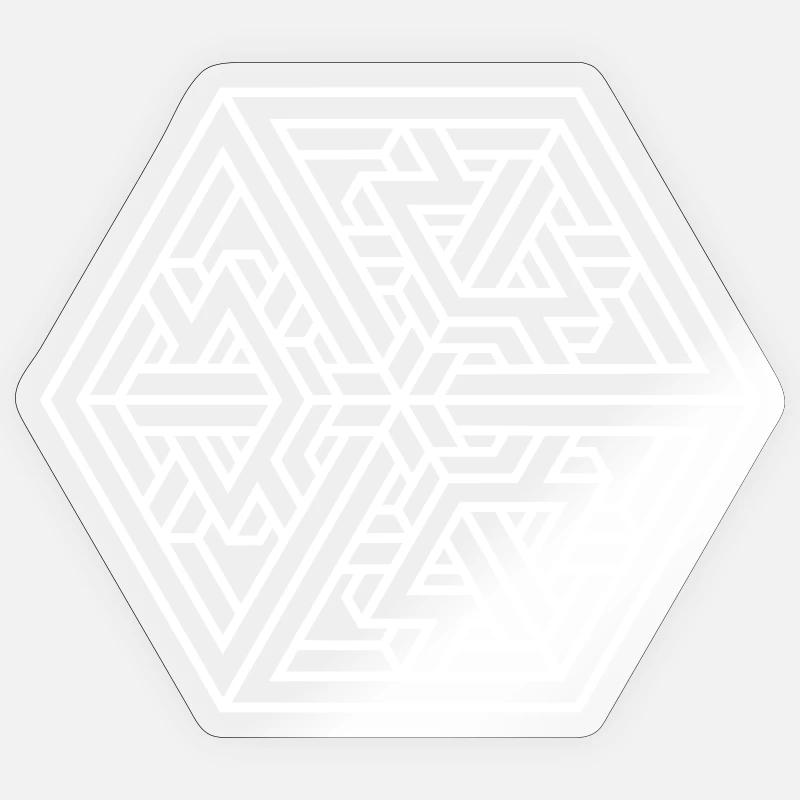 Impossible form – optical illusion for nerds Sticker size S (10 x 10 cm)