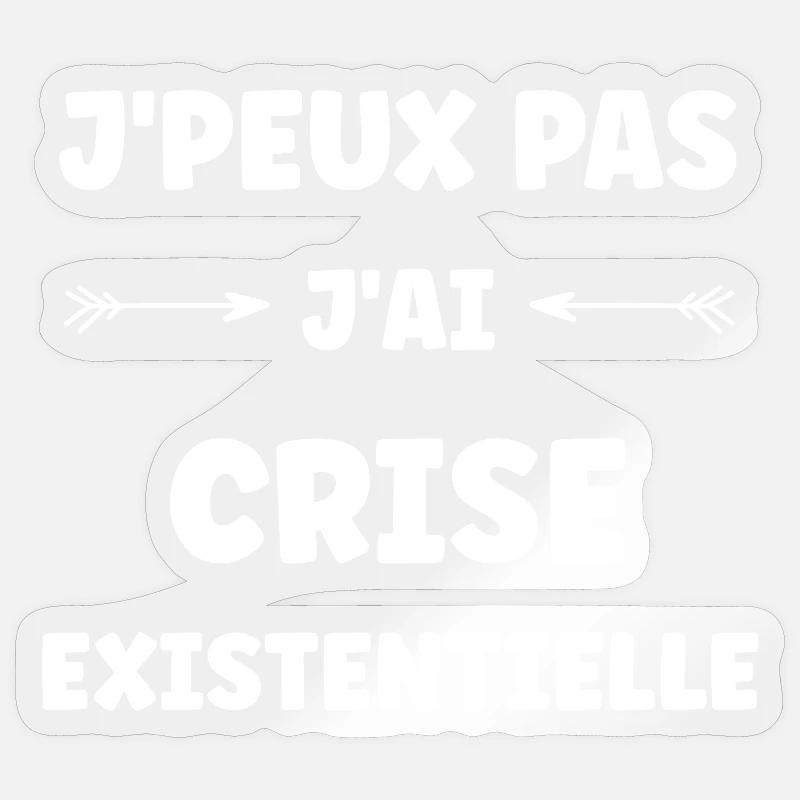 Existential crisis, black humour - Sticker size S (10 x 10 cm) - transparent glossy