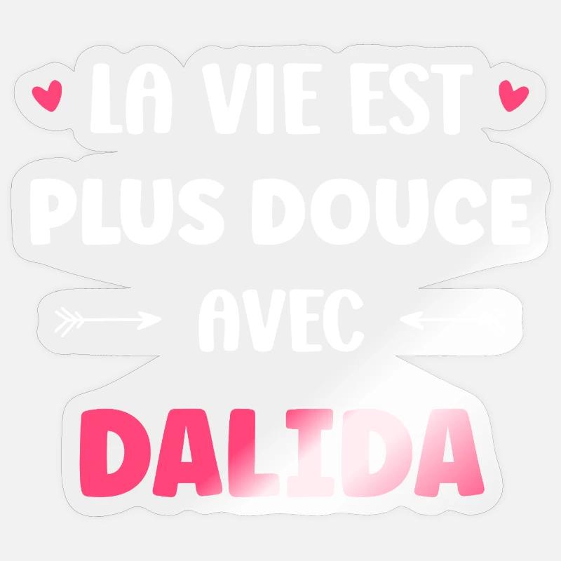 Dalida - Sticker size S (10 x 10 cm) - transparent glossy