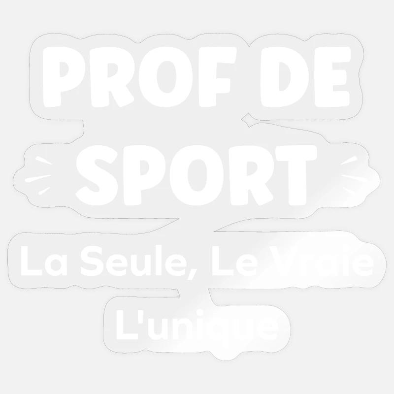 Sportlehrer: wahre Einzigartigkeit - Sticker Größe S (10 x 10 cm) - Transparent glänzend