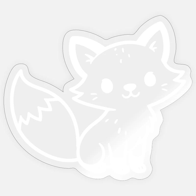 Fox Cute Comic Sticker size S (10 x 10 cm)