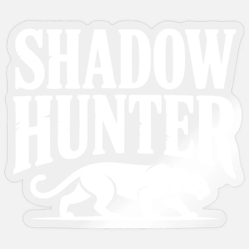Schattenjäger - Sticker Größe S (10 x 10 cm) - Transparent glänzend
