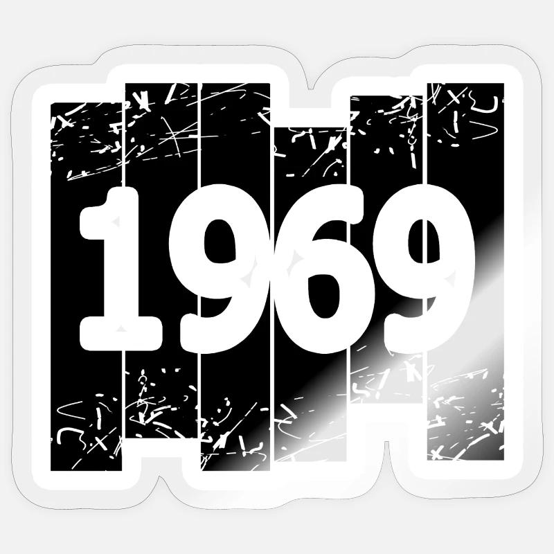 1969 - Sticker size S (10 x 10 cm) - transparent glossy