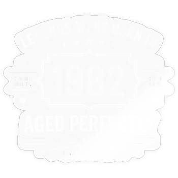 Original 1982 Vintage | Geburtstagsgeschenk 1982 - Sticker Größe S (10 x 10 cm) - Transparent glänzend - Vorne