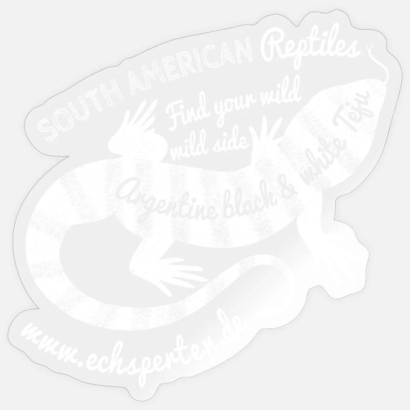 South American lizard - Sticker size S (10 x 10 cm) - transparent glossy