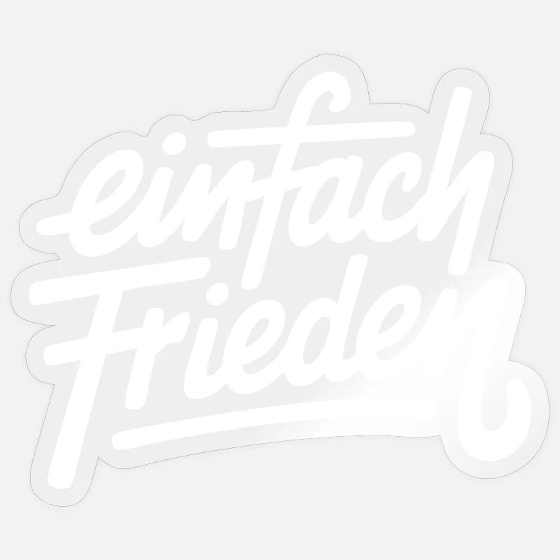 Simplement des lettres de paix Sticker taille S (10 x 10 cm)