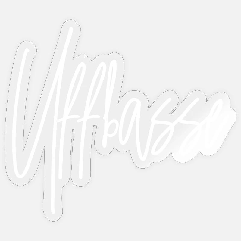 Dialecte UFFBASSE Bade - Sticker taille S (10 x 10 cm) - brillant transparent