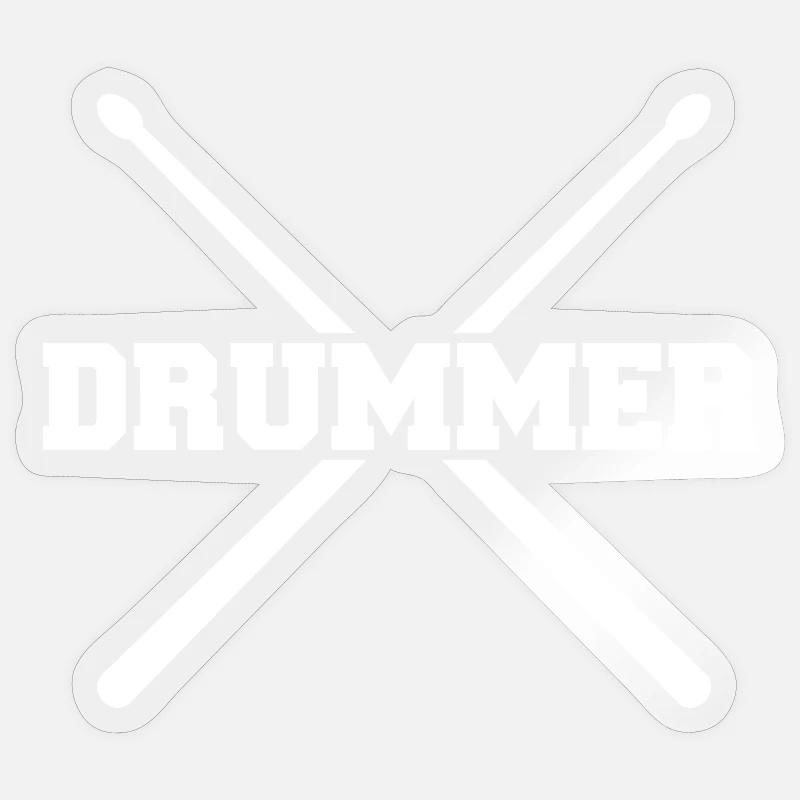 Drummer Sticks - Drum Set Sticker size S (10 x 10 cm)