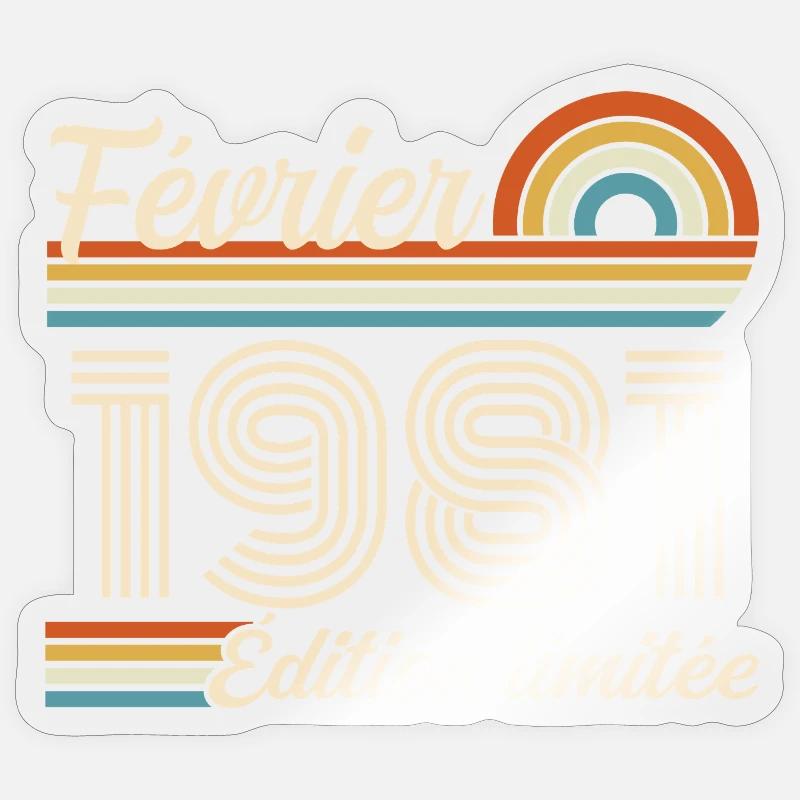 February 1981 - Sticker size S (10 x 10 cm) - transparent glossy