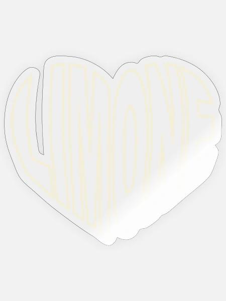 Limone sul Garda Typo Herz - Sticker Größe S (10 x 10 cm) - Transparent glänzend