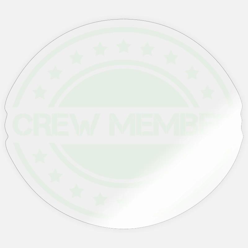 crew member - Sticker size S (10 x 10 cm) - transparent glossy