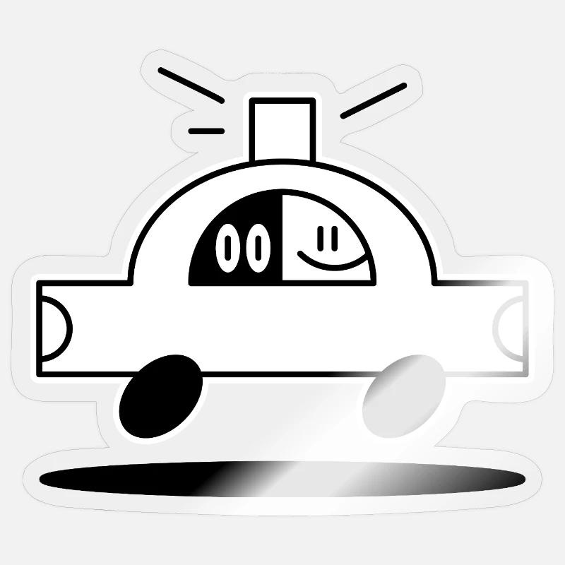 Ridesharing - Sticker size S (10 x 10 cm) - transparent glossy