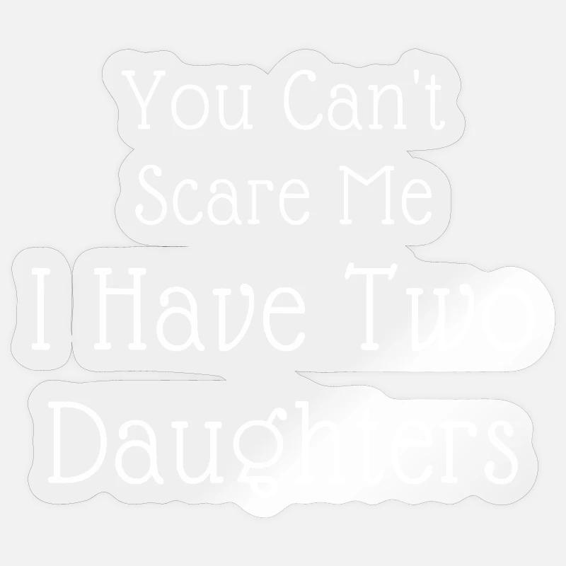 Deux filles Maman Intrépide - Sticker taille S (10 x 10 cm) - brillant transparent