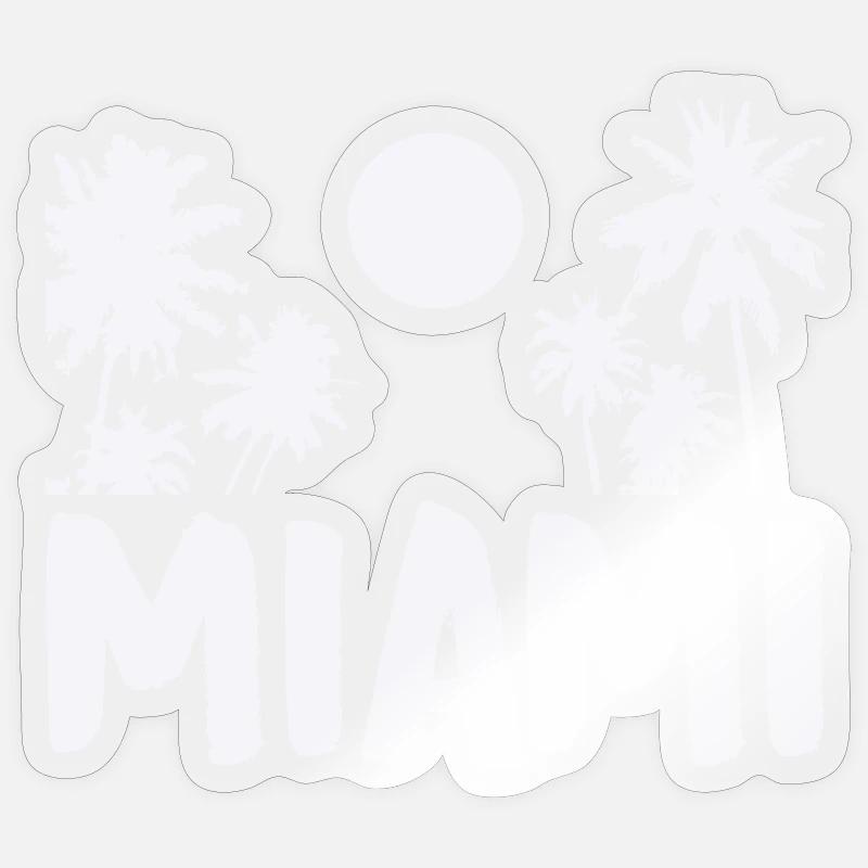 miami- - Sticker Größe S (10 x 10 cm) - Transparent glänzend