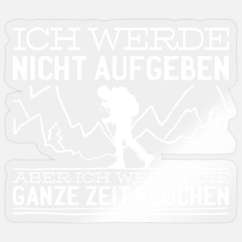 Wander Spruch - Sticker Größe S (10 x 10 cm) - Transparent glänzend