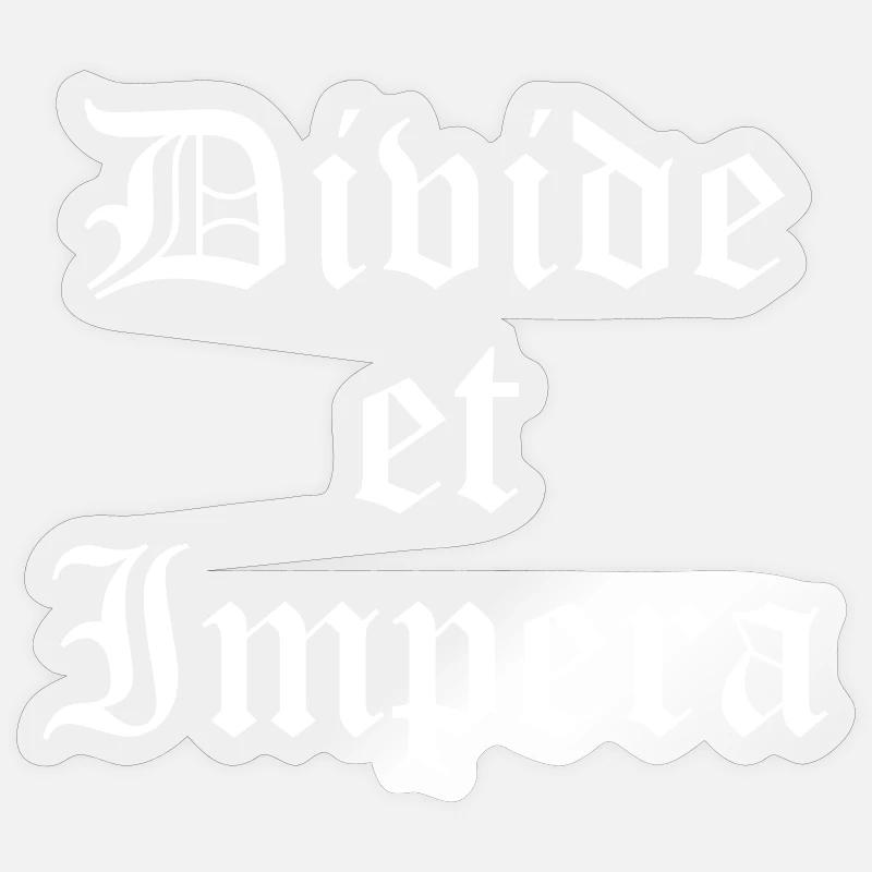 Divide et Impera Gothic Print Sticker size S (10 x 10 cm)