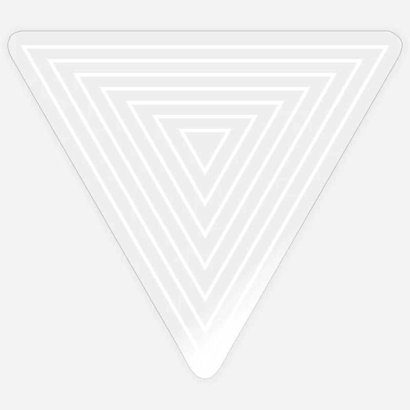 Concentric Triangle Line Art Sticker size S (10 x 10 cm)