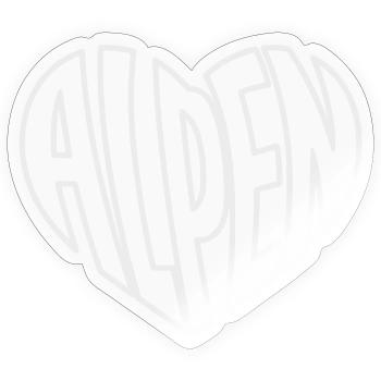 Alps Heart - Sticker size S (10 x 10 cm) - transparent glossy - Front