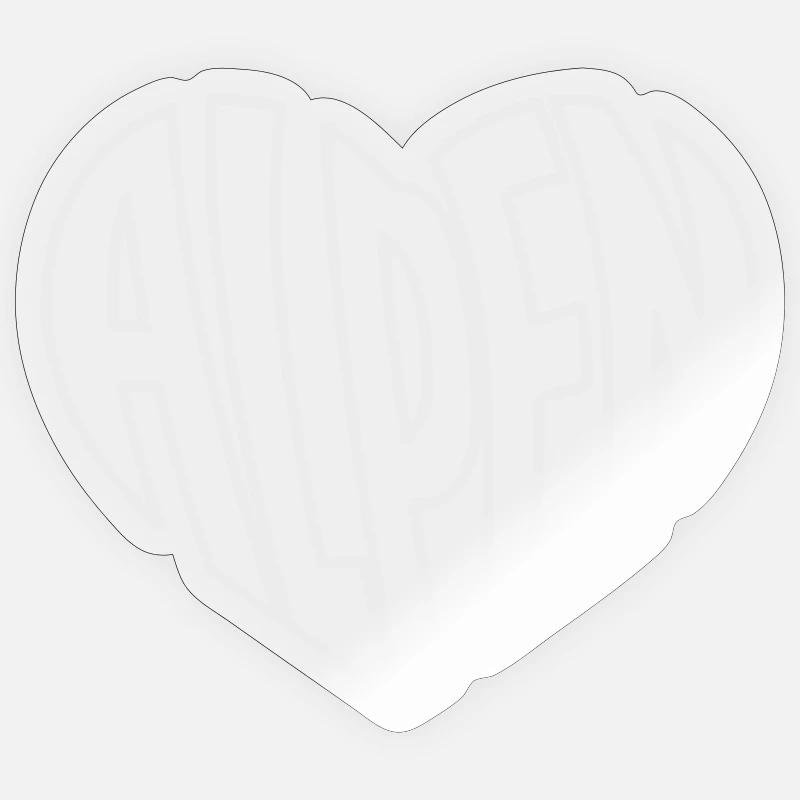 Alps Heart - Sticker size S (10 x 10 cm) - transparent glossy