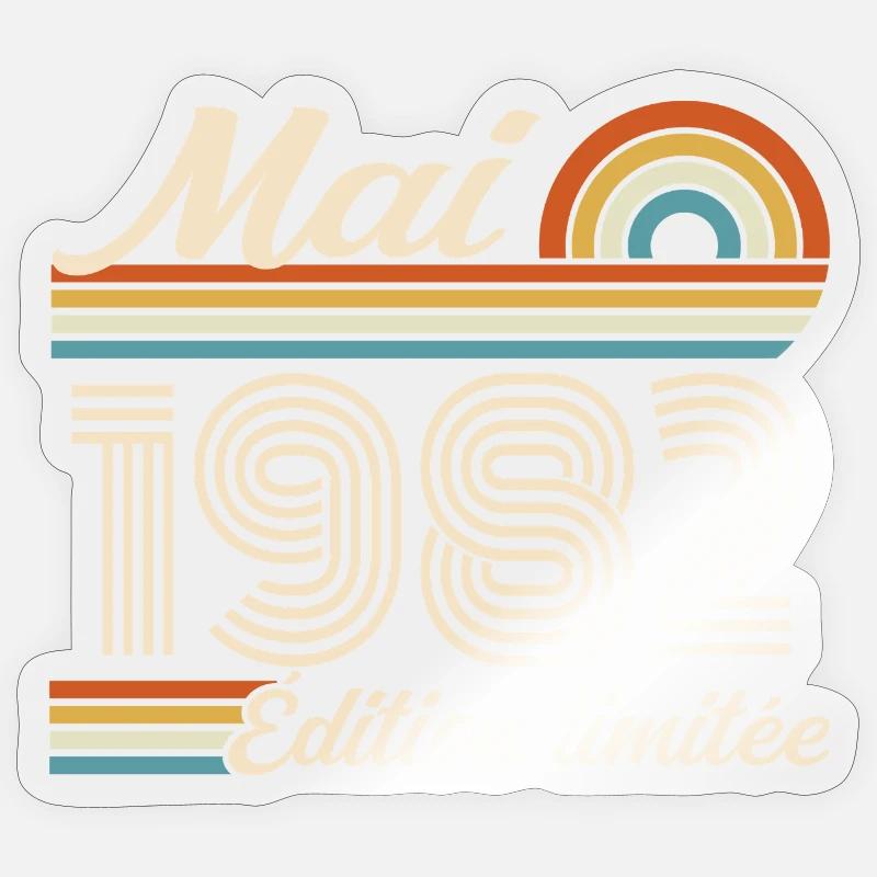 Mai 1982 - Sticker taille S (10 x 10 cm) - brillant transparent