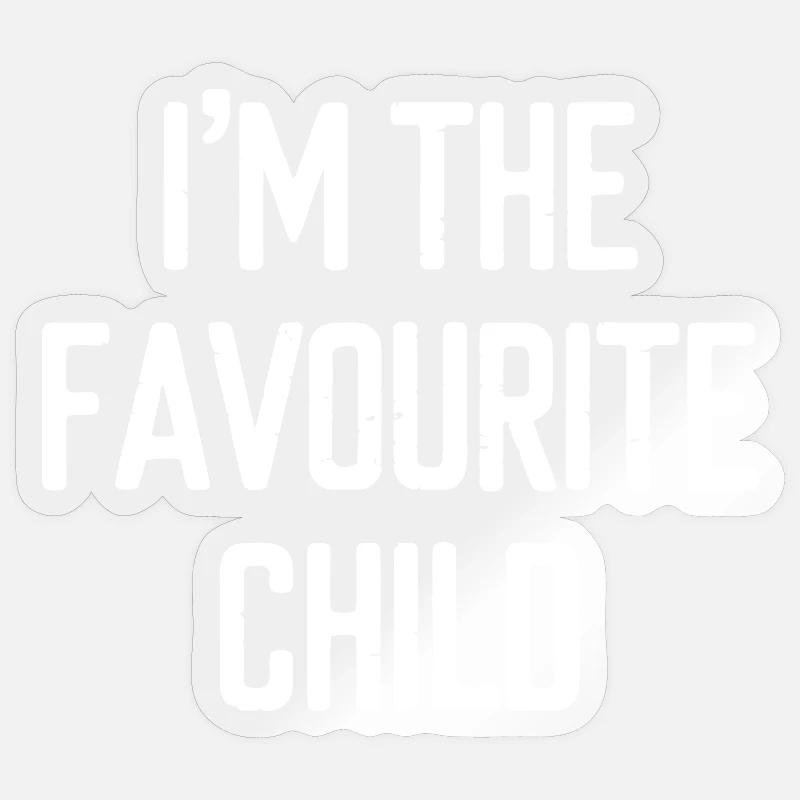 ICH BIN DAS LIEBLINGSKIND - Sticker Größe S (10 x 10 cm) - Transparent glänzend