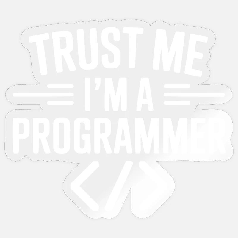 Vertrau mir, ich bin Programmiererin - Sticker Größe S (10 x 10 cm) - Transparent glänzend