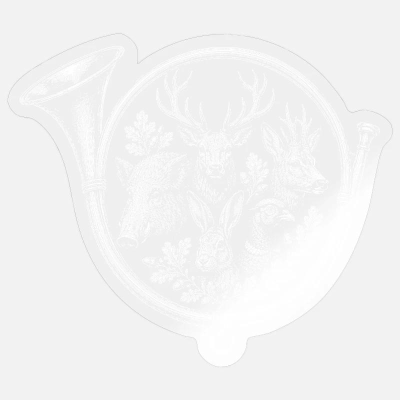 bugle - Sticker size S (10 x 10 cm) - transparent glossy
