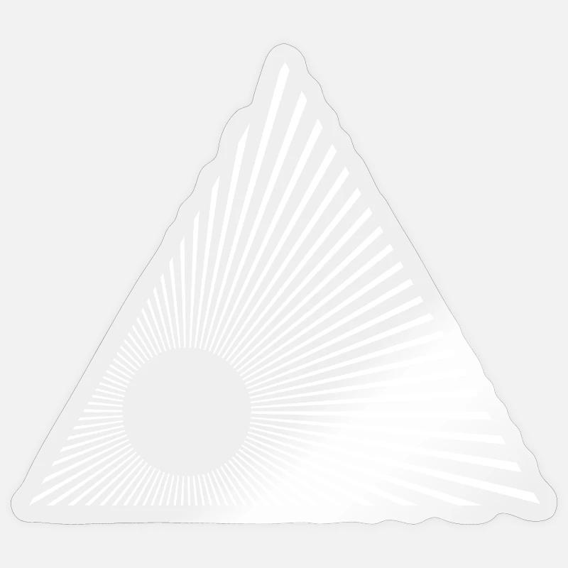 Radiant Triangle Rays - Sticker size S (10 x 10 cm) - transparent glossy