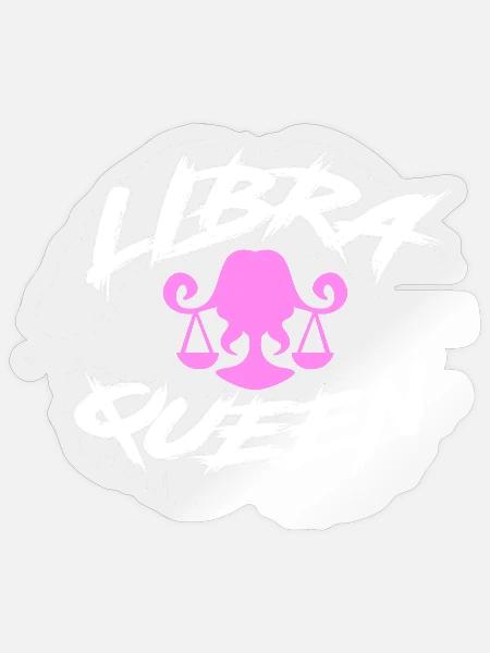 Sternzeichen Waage - Sticker Größe S (10 x 10 cm) - Transparent glänzend
