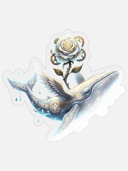 Himmlische Liebe - Sticker Größe S (10 x 10 cm) - Transparent glänzend
