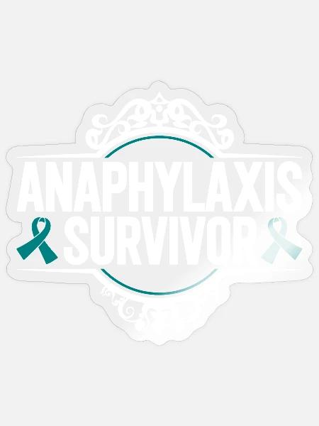 Anaphylaxie Überlebende - Sticker Größe S (10 x 10 cm) - Transparent glänzend
