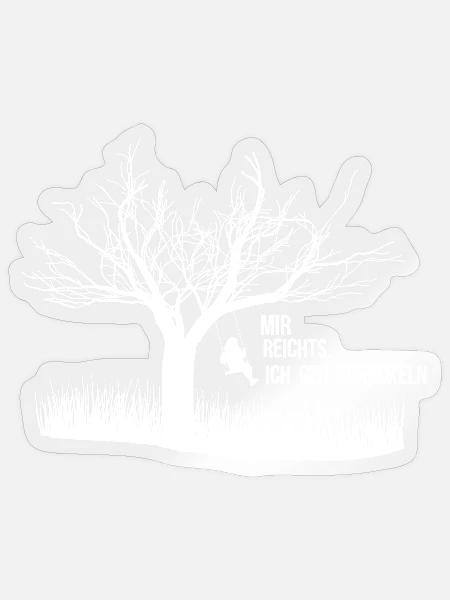 Mir reichts ich geh Schaukeln - Sticker Größe S (10 x 10 cm) - Transparent glänzend