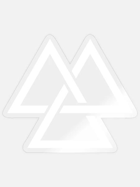 Ineinandergreifendes Dreieck - Sticker Größe S (10 x 10 cm) - Transparent glänzend