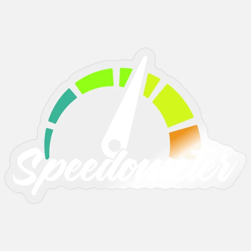 Speedometer - Sticker size S (10 x 10 cm) - transparent glossy