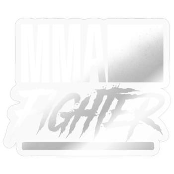 MMA Fighter - Sticker Größe S (10 x 10 cm) - Transparent glänzend - Vorne