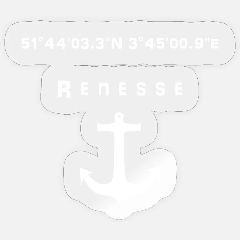 Coordinates Renesse Sticker size S (10 x 10 cm)