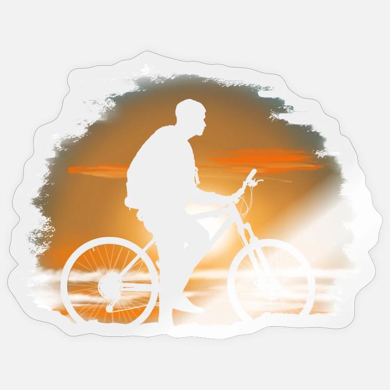 Bicycle trip Sticker size S (10 x 10 cm)