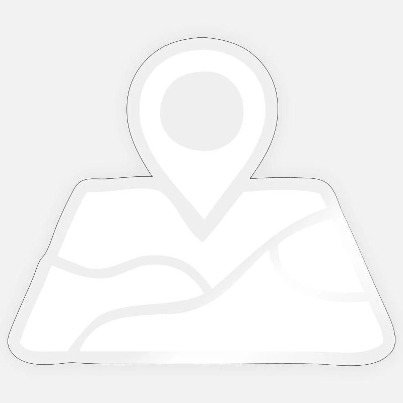 Location on a map Sticker size S (10 x 10 cm)