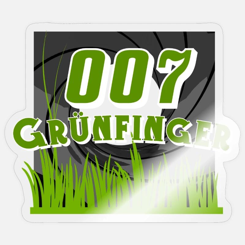 Garten Gärtner - Sticker Größe S (10 x 10 cm) - Transparent glänzend