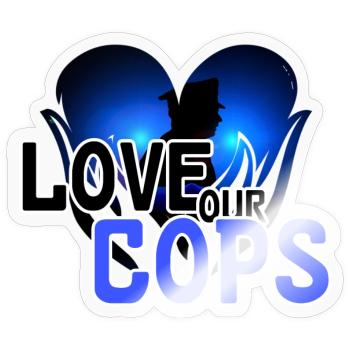 Liebe Polizei Polizist Spruch Beruf - Sticker Größe S (10 x 10 cm) - Transparent glänzend - Vorne