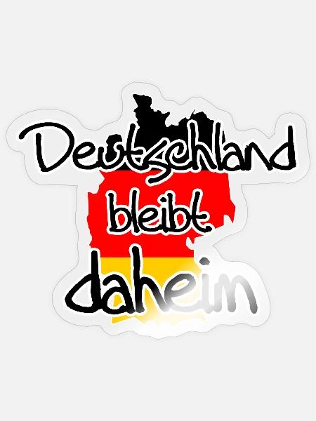 Deutschland daheim Virus Helden - Sticker Größe S (10 x 10 cm) - Transparent glänzend